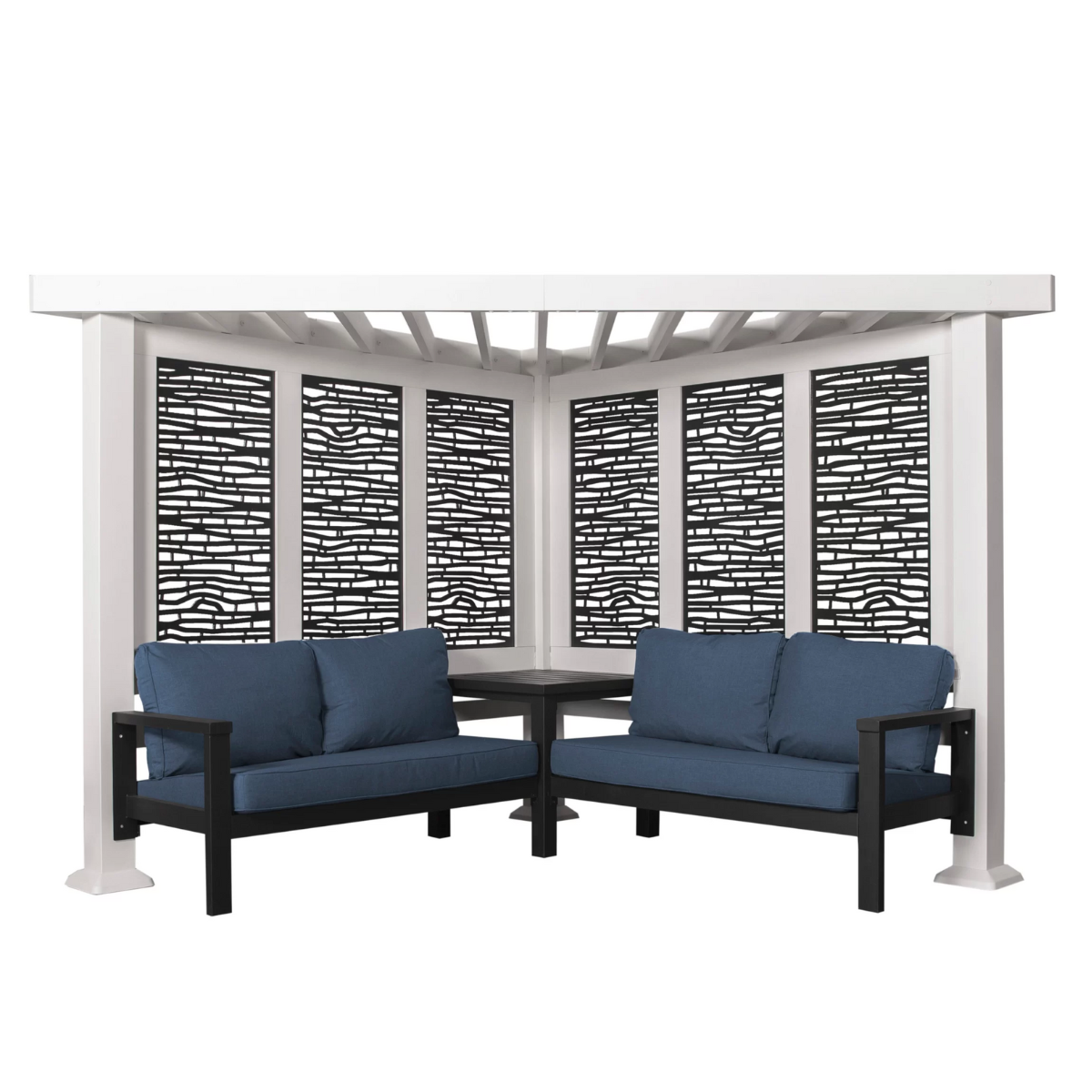 Backyard Discovery Ridgedale Traditional Pergola with Built-in Conversation Seating Backyard Discovery Ridgedale Traditional Pergola with Built-in Conversation Seating