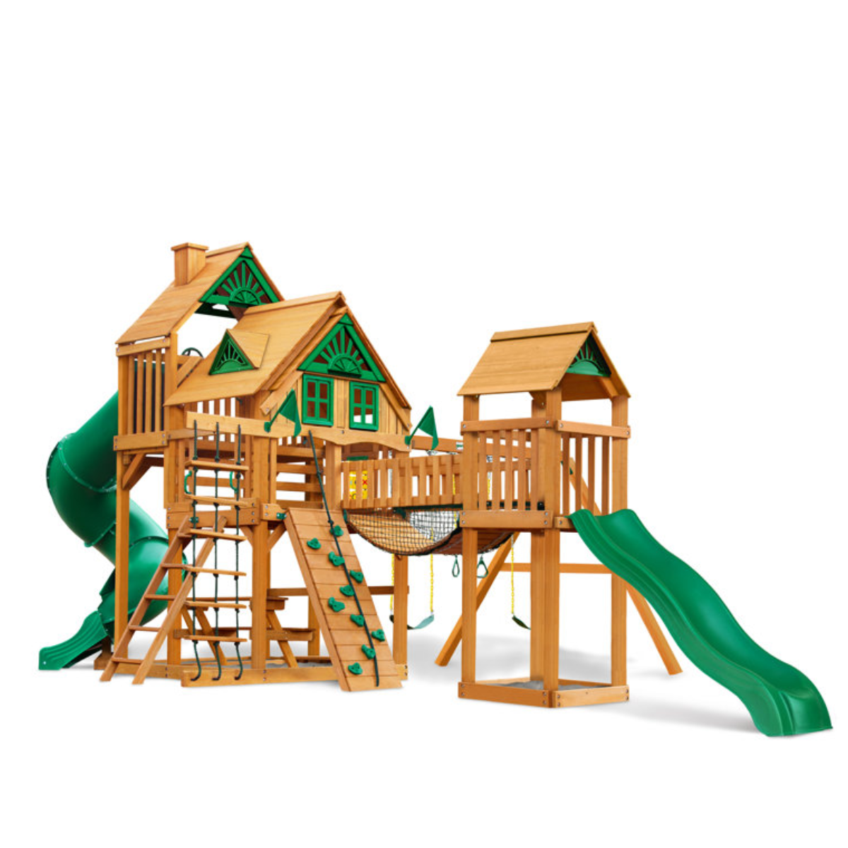 Gorilla Playsets Treasure Trove II Treehouse Wooden Swing Set Gorilla Playsets Treasure Trove II Treehouse Wooden Swing Set
