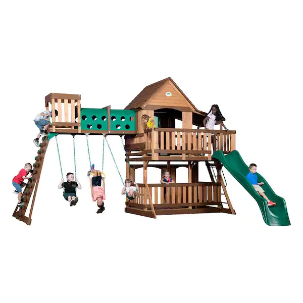 Backyard Discovery Woodridge Elite Swing Set Backyard Discovery Woodridge Elite Swing Set